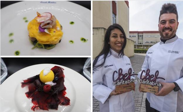 Alexis Fernández y Ana Fiorella Rosales, del IES Peñacastillo, se llevan las chaquetillas de Chef Cantabria y Chef Repostero 2020