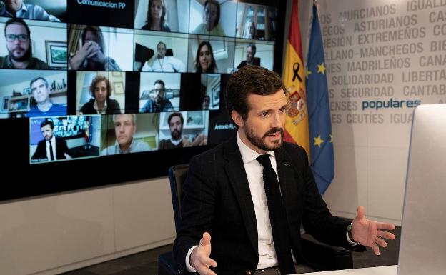 Casado reclama comparecencias semanales de Pedro Sánchez en el Congreso