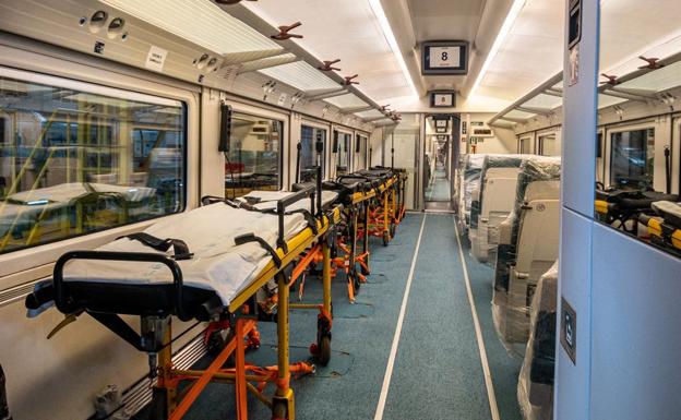 Así son los trenes medicalizados para el traslado de pacientes del Covid-19