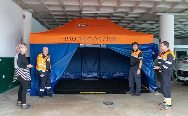 Polanco compra una carpa para Protección Civil que puede acoger una zona para atención de heridos
