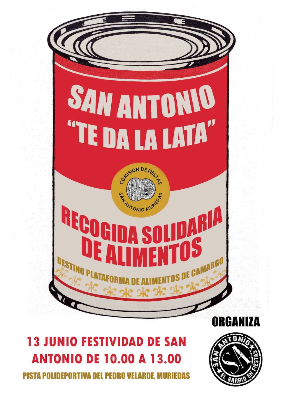 La Comisión de Fiestas de San Antonio donará alimentos a la Plataforma Municipal de Alimentos de Camargo