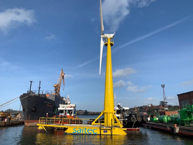 La empresa Saitec acelera la instalación de su aerogenerador en El Sardinero tras el virus