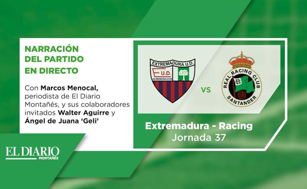 Este miércoles sigue en nuestra web el partido entre el Extremadura y el Racing