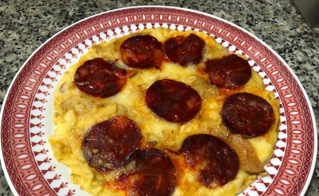 Hoy cenamos gazpacho de sandía y tortilla vaga