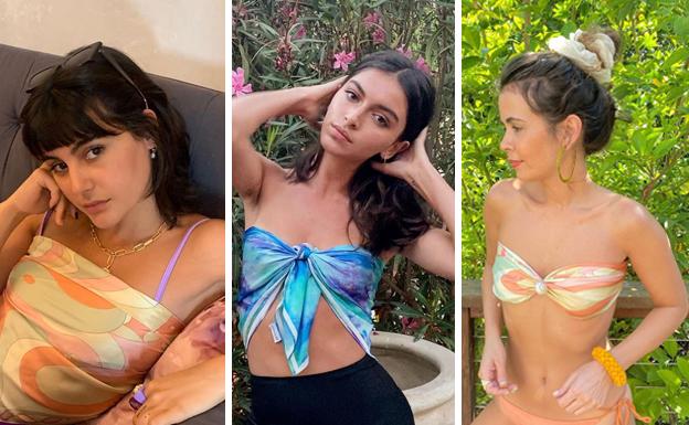 Top tipo pañuelo: la tendencia noventera que vuelve a arrasar este verano