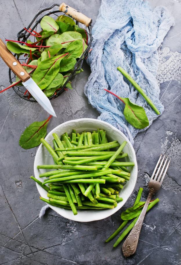 Ensalada vegetal con acelgas y judías verdes