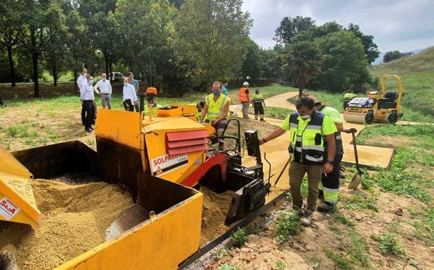 Avanzan los trabajos de acondicionamiento de la primera fase del parque de Miravalles