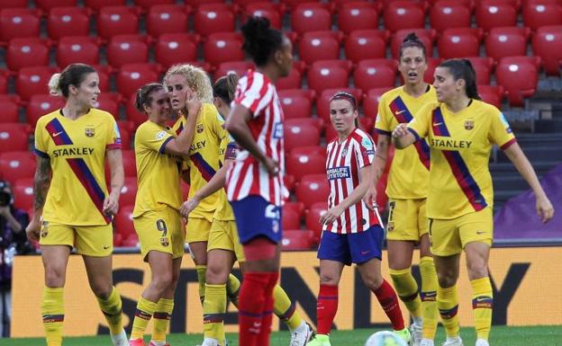 El Barça se impone al Atlético y se cita con el Wolfsburgo