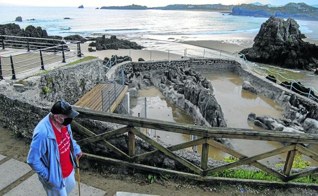 La obra para convertir los viveros de langosta de Isla en piscinas naturales encara su recta final