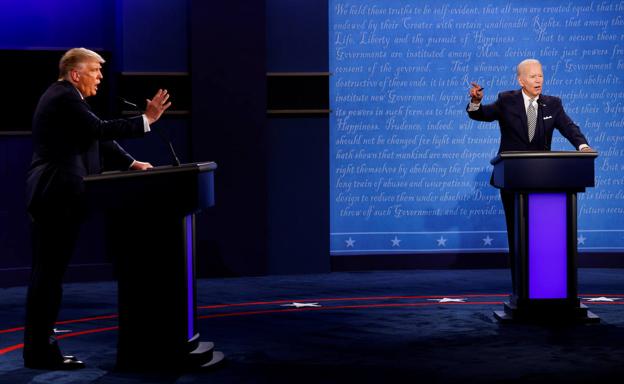 «El «bochornoso» primer duelo Trump-Biden obliga a cambiar el formato de los debates