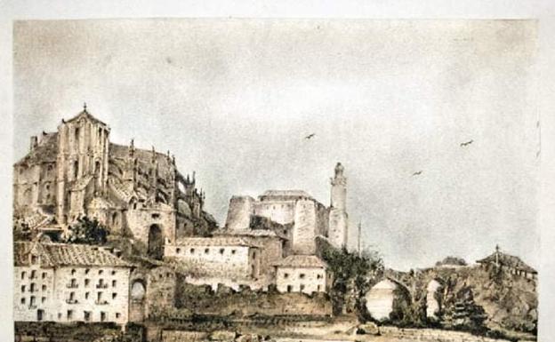 Paisaje de la colina sagrada en 1894.