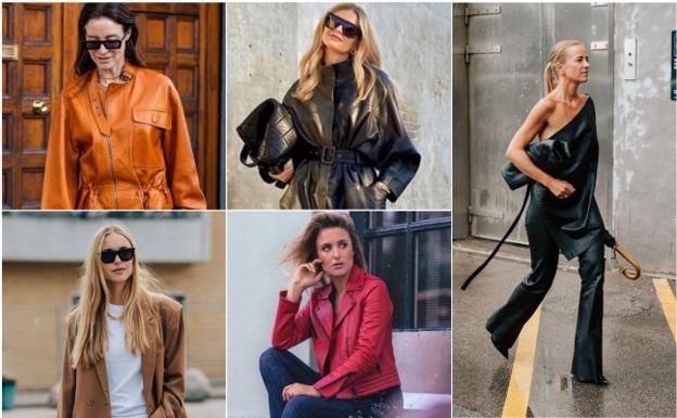 Formas de llevar el 'efecto cuero', la tendencia de otoño que se adueña de los looks más estilosos