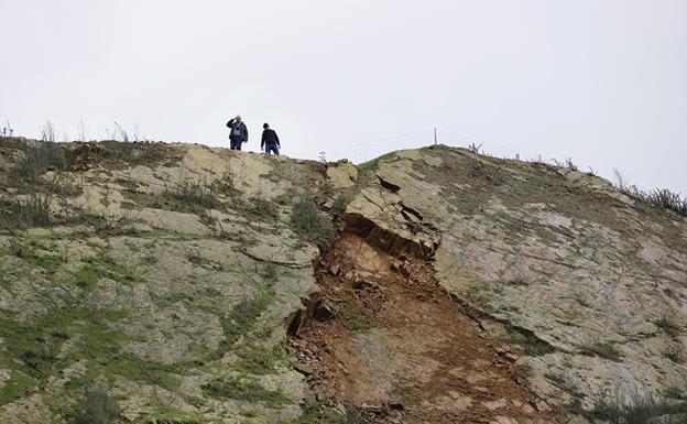 El argayo de Ruente, bajo vigilancia por las intensas lluvias