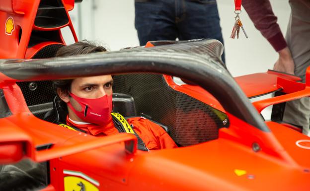 Primer día de Carlos Sainz como piloto de Ferrari