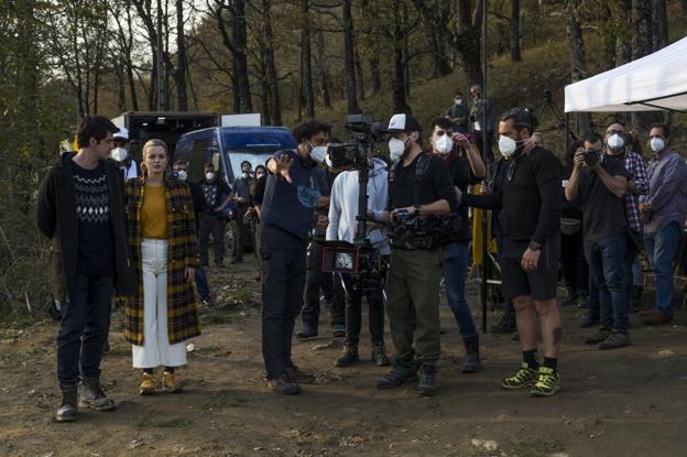 El rodaje de 'Dos vacas y una burra' concluyó ayer en Santander