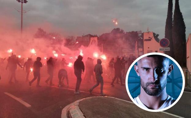 Los ultras del Olympique de Marsella agreden y roban al cántabro Álvaro González