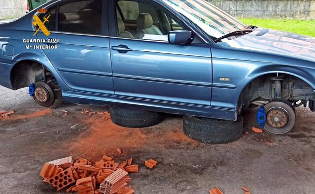 Detenido un santanderino que robaba ruedas de coche de alta gama para venderlas por internet