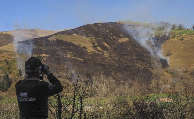 Cantabria registra un incendio forestal activo y dos controlados en Vega de Pas