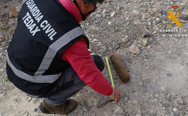 Desactivada una bomba de aviación encontrada en el Alto del Bardal