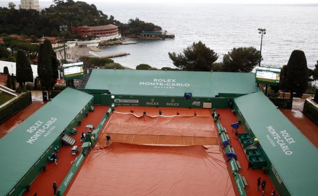 La lluvia fastidia la jornada en Montecarlo, a la espera de Nadal