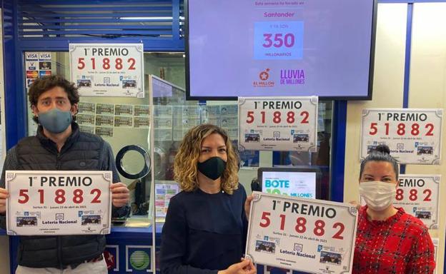 La Lotería Nacional deja 300.000 euros en Muriedas y 60.000 en Cueto