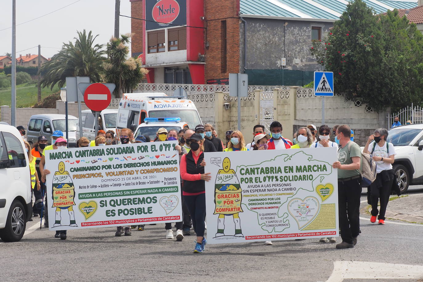 La marcha solidaria por el 0,77% recorre Cantabria