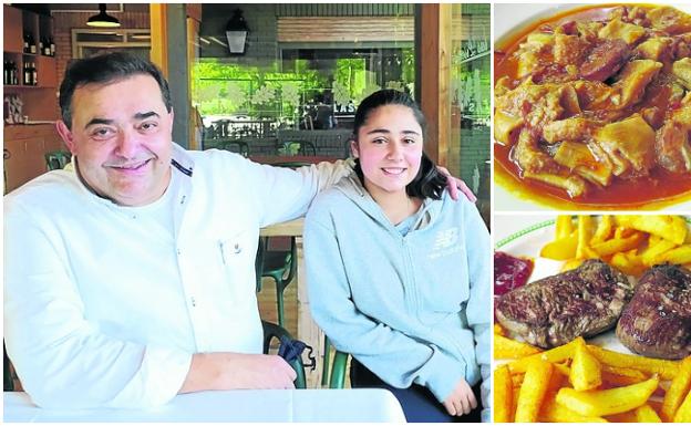 La naturalidad de Fonso en la sala y los ricos guisos de Chus, en Las Piscinas de Villacarriedo