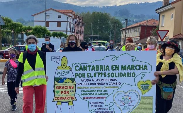 La marcha 'Cantabria Solidaria por el 0,77%' pasará por Laredo, Liendo y Castro