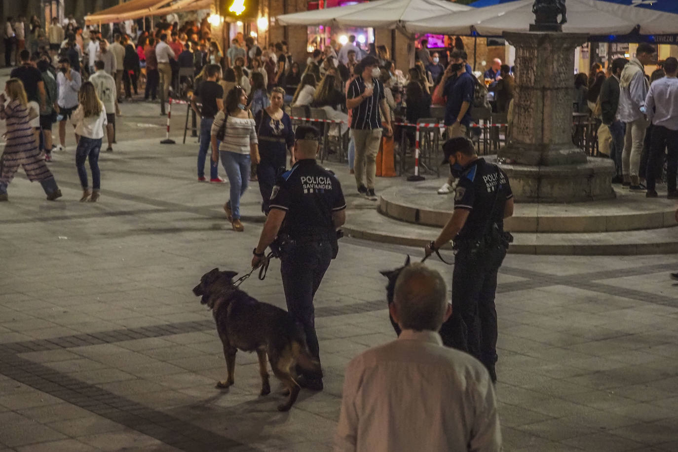 Controles de aforo en Santander