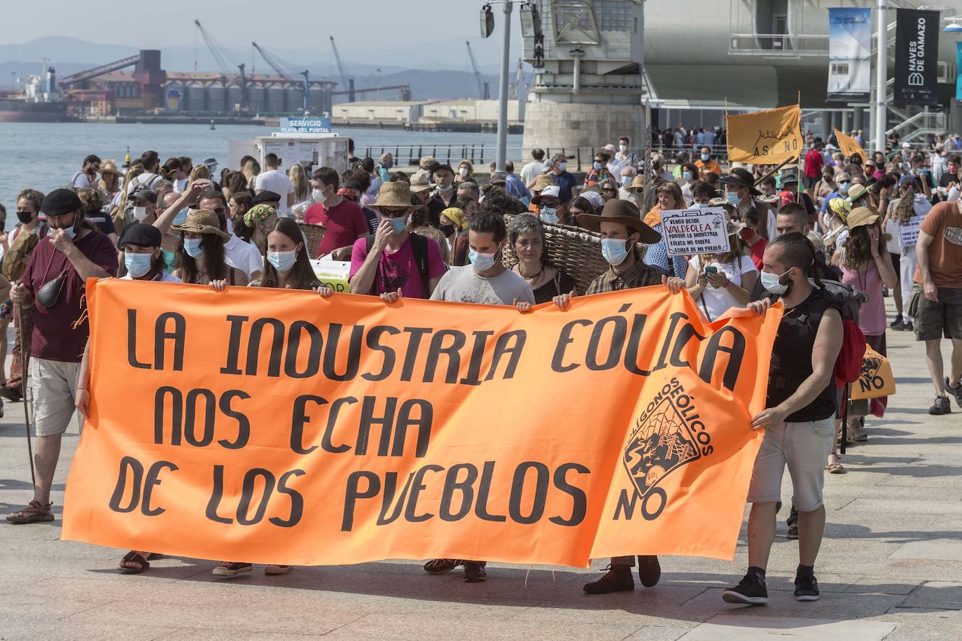 Las protestas contra los eólicos llegan a Santander