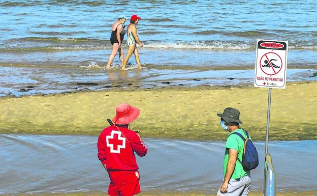 La Virgen del Mar se abre al baño, excepto la zona de las charcas