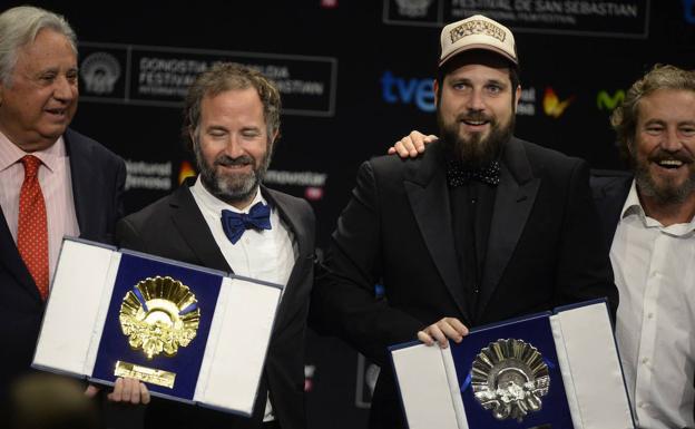 Luis Ángel Ramírez y Pedro Hernández, en los 'Diálogos de cine y producción' de la Filmoteca