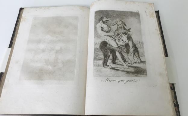 Hallan una edición de 'Los Caprichos' de Goya en los fondos de la Biblioteca Menéndez Pelayo