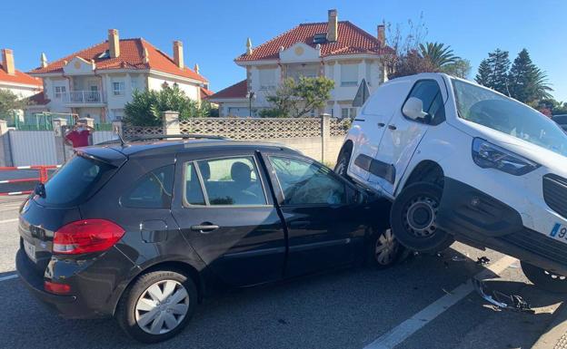 Aparatoso accidente en Soto de la Marina