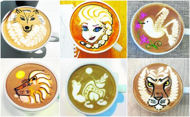 La creatividad sobre un lienzo de crema y café espresso