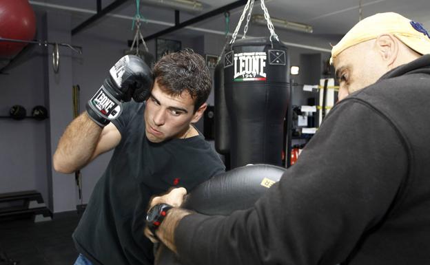 Una pantalla gigante para ver a Sergio García boxear en Los Ángeles