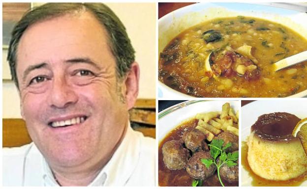 Cocina clásica con platos de tradición montañesa en el Mesón Los Arcos