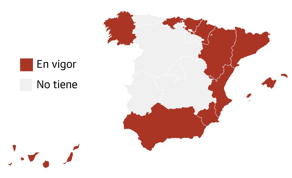 El mapa del pasaporte covid en España