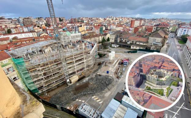 Avanzan las obras de las 66 VPO de la calle Alta con el 95% de la estructura ejecutada