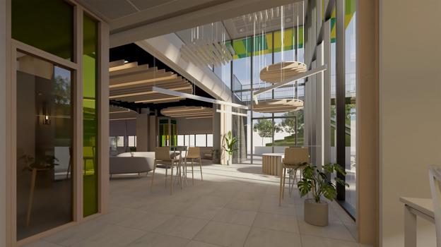 Industria habilitará un área de coworking y sala multiusos en el edificio Bisalia