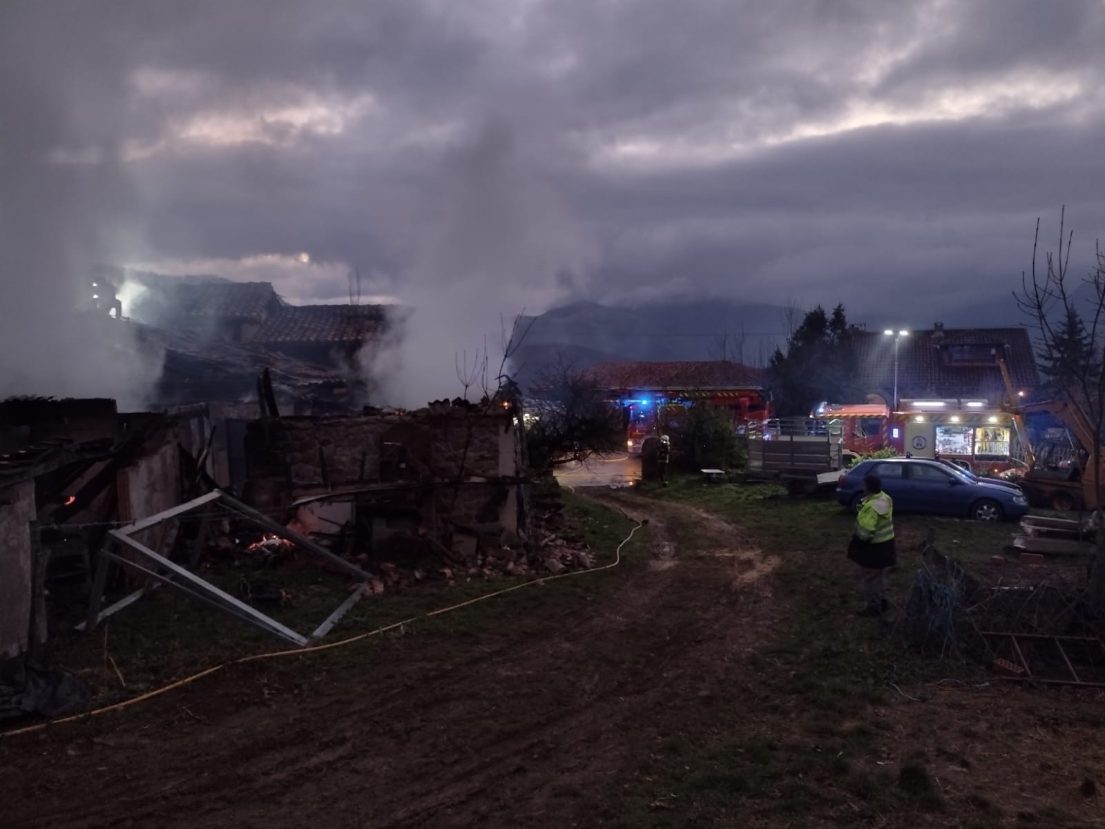 Imágenes del incendio en Vega de Liébana