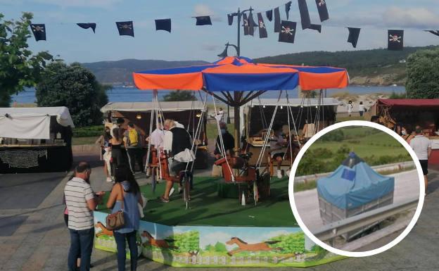 Roban el tiovivo a una familia de feriantes de Cudón