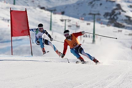 Alto Campoo alberga este fin de semana un campeonato de esquí alpino para ciegos