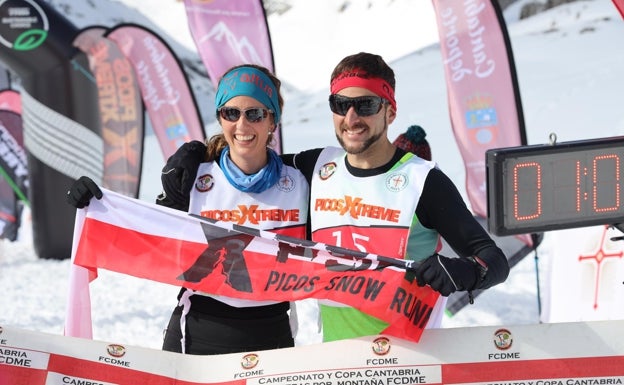 Diego Cotera y Lucía Ibáñez ganadores de la VIII Picos Snow Run