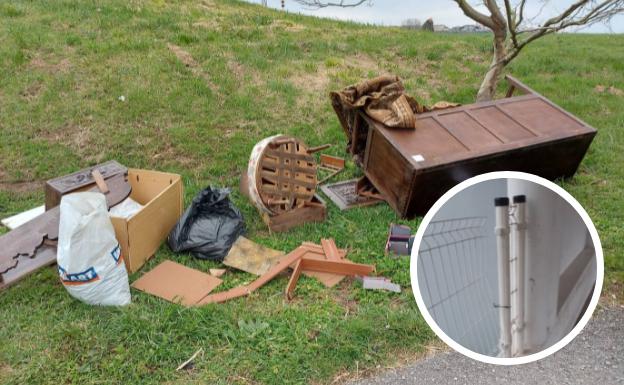 Fuerzan los accesos del colegio y destrozan las pistas de pádel de Cuchía