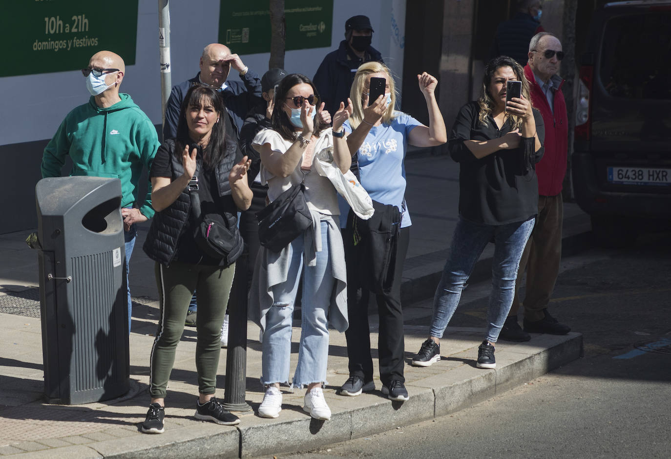 Los santanderinos aplaudieron a los camioneros