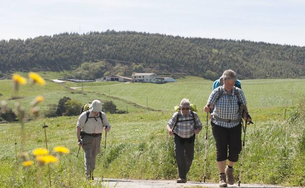 80 peregrinos leoneses, por los caminos de Cantabria