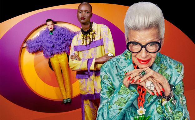 Iris Apfel, la centenaria más estilosa, crea para H&M una colección única llena de color