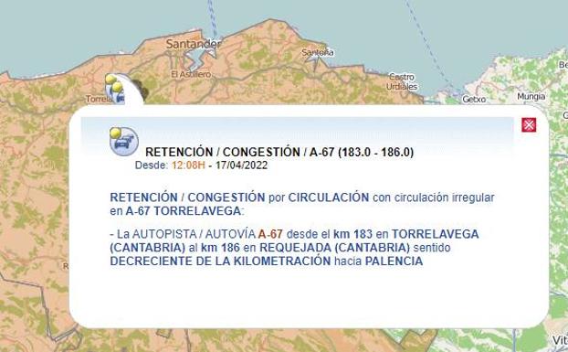 Tranquila operación retorno en Cantabria que solo deja puntuales retenciones en la A-8