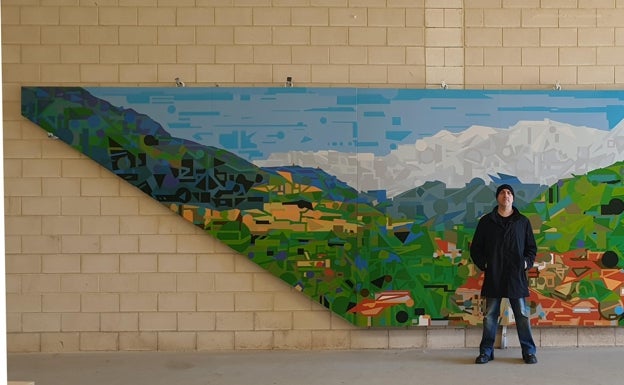 Instalada una obra artística en un mirador de la villa de Potes